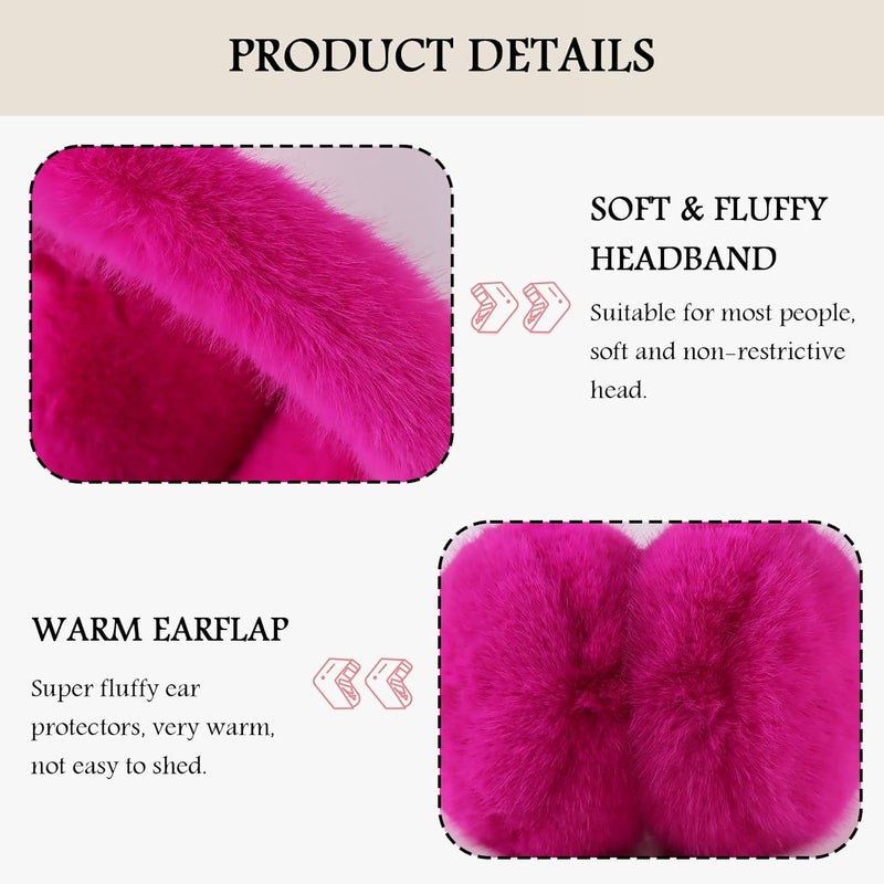 Pesaat Warm Ear muffs for Women Winter Unisex Fluffy Earmuffs Lady Ear Warmer Faux Fur Ear Covers - Image 4